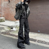 Threebooy American Style Elastic Waist Loose-fit Casual Trousers 280gm Sensibility Ruffled Wide-leg Pants Men's Tuxedo Pants