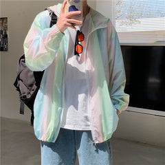 Threebooy Sunscreen Shirt Summer Hoodie Men's Skin Ice Silk Men Anti Uv Clothes Hoodies Coats Jackets Clothing