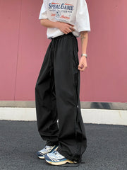 Threebooy Side Zip Mesh Work Trousers Men Ice Silk Quick Dry Waterproof Straight Trousers Breathable Workwear Cargo Pants Men's Clothing