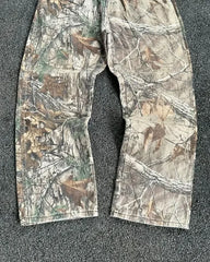 Threebooy Y2K Camouflage Functional Logging Cargo Long Pants Men Women Unisex Washed Streetwear Jogger Drawstring Streetwear Sweatpants