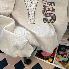 Threebooy American Spring and Autumn Street Men and Women Trendy Graphic Printed Hoodie Couple Loose Retro Personalized Harajuku Casual