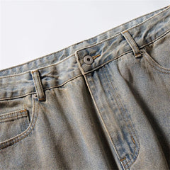 Threebooy Vintage Baggy Jeans Men Spring New Y2k Jeans Pants Streetwear Harajuku Washed Wide-leg Denim Trousers Hip Hop Mens Clothing