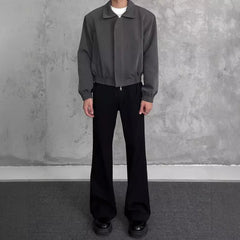 Threebooy Old Money Classical Black Padded Shoulder Jacket Boys Short High-end Men's Clothing American Style Jacket