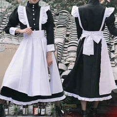 Threebooy Cosplay Costume Black And White Male Servant Clothes Autumn New Fashion British Style Long Cafe Sexy Maid Cat Ear Costume