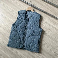Threebooy Gourd-type Quilted Vest Coat Cotton Windproof Waterproof Vest Men Women Winter Warm Waistcoat Aesthetic Cityboy Padded Jacket