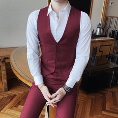 Threebooy New Arrival Dress Vests For Men Slim Fit Mens Suit Vest Male Waistcoat Gilet Homme Casual Sleeveless Formal Business Jacket
