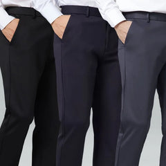 Threebooy Slim Casual Pants Men Autumn Anti-wrinkle-free Elastic Straight-leg Pants Business Wear