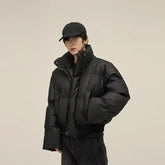 Threebooy 90s Streetwear Autumn Winter Season Leather Cotton Jacket Boys Teenagers Styles Loose Hooded Clothes Men's Zipper Sports Men's Jacket