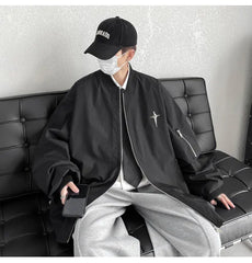 Threebooy Men's Clothing Korean Popular Clothes  Spring Jackets Japanese Vintage Clothing Outerwear Style Coats