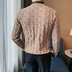 Threebooy Autumn Men Sweater Japanese Harajuku Vintage Pullovers Fashion Couple Knitted Sweaters Male High Grade Knitted Shirt S-3XL