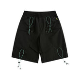 Threebooy Summer Casual Shorts Men Streetwear Harajuku Quick Drying Knee Length Pants Japan Style Pockets Design Outdoor Cargo Short Male