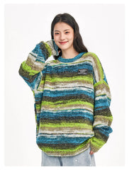 Threebooy Stripe Unisex Sweater Autumn Winter clothes Fashion Loose Couple T-Shirt men sweaters pullover coat sweter hombre