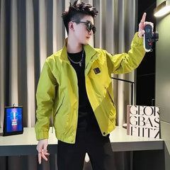 Threebooy Male Coats Solid Color Slim Fit Men's Jackets Trendy Original Brands Deals Luxury Designer High Quality Cheap Sale Y2k Aesthetic