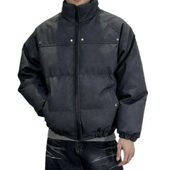 Threebooy High street cotton jacket men winter thick and loose versatile stand up collar cotton jacket jacket