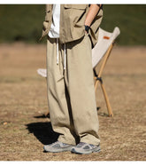 Threebooy Wide Leg Pants Men’s Cargo Pants Harem Joggers Pants Hip Hop Casual Pockets Sweatpants Streetwear Male Fashion Trousers