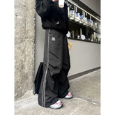 Threebooy Sports Pants Man Baggy Parachute Pants Y2K Oversize Joggers Streetwear Tracksuit Black Wide Leg Trousers for Men
