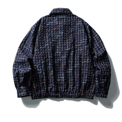 Threebooy Vintage Plaid Cargo Jackets Mens Streetwear Punk Y2k Casual Coats Harajuku Loose Hip Hop Japan Style Pink Jackets Male