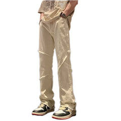 Threebooy New Spring Jeans Loose-fit Straight-leg Sporty Workwear Pants Hong Style Washing Jeans For Men