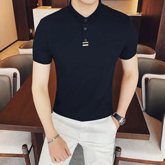 Threebooy Top Quality New Solid Color Men Polos Shirts Cotton Short Sleeve Casual Polo Shirt Hommes Fashion Summer Lapel Male Tees