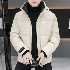 Threebooy Winter Men's Thickened Cotton Coat Heated Outdoor Warm Hooded Jacket Casual Cotton-Padded Men's Wear
