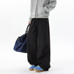 Threebooy New Spring Men Pants Casual Loose Wide Leg Trousers fashion Comfort Fit Floor Sweeping Long Drop Pants Relaxed Streetwear