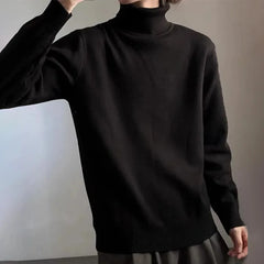 Threebooy Mens Sweater Solid Color Slim Fit Casual Knit Sweater Genderless Streetwear Fashion Daily Campus Couple Long Sleeve Tops Unisex