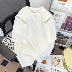 Threebooy Y2K Mens T-Shirt Patchwork Zipper Striped Short Sleeved Top Summer Casual High Street Couple Wear Men's Clothing Unisex