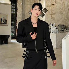 Threebooy Men's Belted Dapper 2-Piece Set