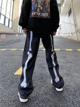 Threebooy Men's Skull Jeans Y2k Baggy Pants Streetwear Hip Hop Man Printed Trendyol Black Skeleton Trousers Woman Print Casual Vintage