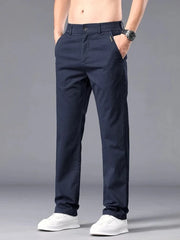 Threebooy Stretch Men Casual Pants Autumn New Straight Formal Trousers Work Business Dress Fashion Male Comfort Brand Pants