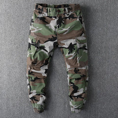 Threebooy Mens Fashion Sports Hiking Cargo Pants Camouflage Overalls Joggers Sweatpants Casual Tapered Track Pants Men's Loose Trousers