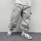 Threebooy 2025 Spring Autumn Mens Casual Loose-Fitting Trousers American Street Straight-Tube Trendy Casual Workwear Functional Pants Men