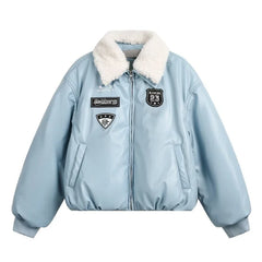 Threebooy 90s Streetwear New Winter Cotton Coat Cotton Jacket Thickened Warm Bread Jacket Sports Leisure Jacket
