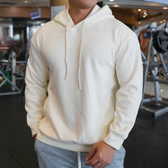 Threebooy Hooded Running Gym Men T Shirt Long Sleeve Loose Sports Sweatshirt Fitness winter Thick cotton comfort breathable With hood