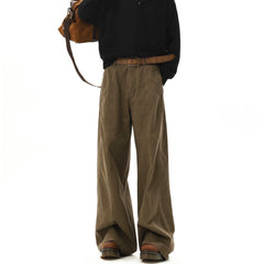 Threebooy Autumn Winter Stand Collar Zipper Sweater Men Streetwear Knitted Sweater Loose Solid Color Knitted Cardigan Coat 4 ColorsAmerican Style Vintage Wide Leg Cargo Pants Men's Baggy Fashion High Street Overalls Coffee Streetwear Male Mopping Trousers