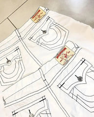 Threebooy American Hiphop Wide Leg Denim Shorts Men and Women Models Straight Loose High Street Pants Summer Y2k Cargo Shorts Men Pants
