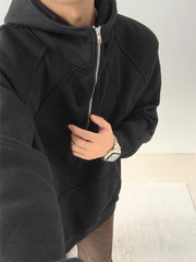 Threebooy New Hooded Fashion Sweatshirt Men Casual Loose Comfortable 100% Cotton Pullover Harajuku Streetwear Male Sweatshirt