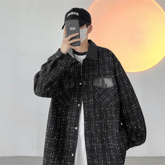 Threebooy Men's Korean Style Clothes Loose Fitting Harajuku Outerwear  Spring Jackets Original Clothing Popular Coats