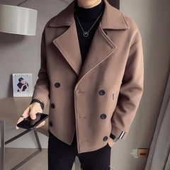 Threebooy Men's Wool & Blends Jackets Slim Fit Male Coats Trendy Korean New In Aesthetic Stylish Fast Delvery Y2k