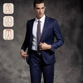 Threebooy Premium Suit British Striped for Men's Business Formal Dress, Wedding, and Groom, Slim-fit Coat Vest & Pants