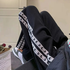 Threebooy Men's Sweatpants Grey Trousers Wide Leg Man Sweat Pants Straight Baggy Slacks Summer Tracksuit Bottoms Stylish New In