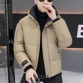 Threebooy Winter Men's Thickened Cotton Coat Heated Outdoor Warm Hooded Jacket Casual Cotton-Padded Men's Wear