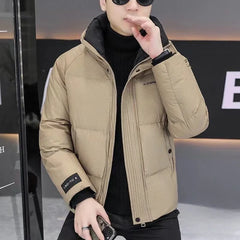 Threebooy Winter Men's Thickened Cotton Coat Heated Outdoor Warm Hooded Jacket Casual Cotton-Padded Men's Wear
