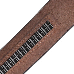 Threebooy Men's Automatic Buckle Belts No Buckle Black Tan Brown Genuine Belt For Men Luxury 3.5cm Width Holeless Male Strap