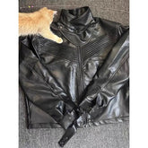 Threebooy 2025 Autumn Winter Motorcycle Leather Jacket Leather Jacket American Punk High-end Trendy Top Loose Men Women Aesthetic Chic