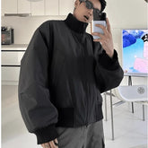 Threebooy High Street Stand Collar Baseball Jacket Cotton Men's High Street Versatile Bread Pilot's Premium Jacket
