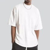 Threebooy 260gsm High Qualtity Oversized Heavy T-shirt for Men Short Sleeve Tee Cotton Solid Color Trend Leisure White Black Summer