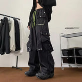 Threebooy Fashionable Trendy Artistic Solid Color Straight-leg Casual Pants Loose Hip Hop Style For Men Spring Autumn Youth Trend