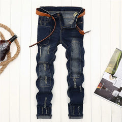 Threebooy Autumn and Spring New Fashion Trend American Vintage Straight Leg Jeans Men's Casual Comfortable Sports High Quality Pants