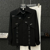 Threebooy Spring Autumn New High-end Niche Long Sleeve Shirt Men's Fashion Korean Style Fashion Handsome Loose Men's Shirt Aesthetic